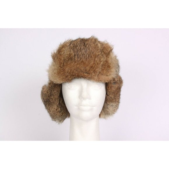 GSX Rustic Army Green Rabbit Ear Flap Snap Winter Hat Size M / L - Picture 1 of 5